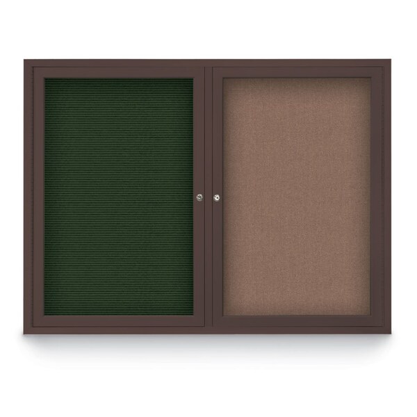 United Visual Products Corkboard, Rubber /Black, 18" x 24" UV414I-BLACK-RUBBER - main